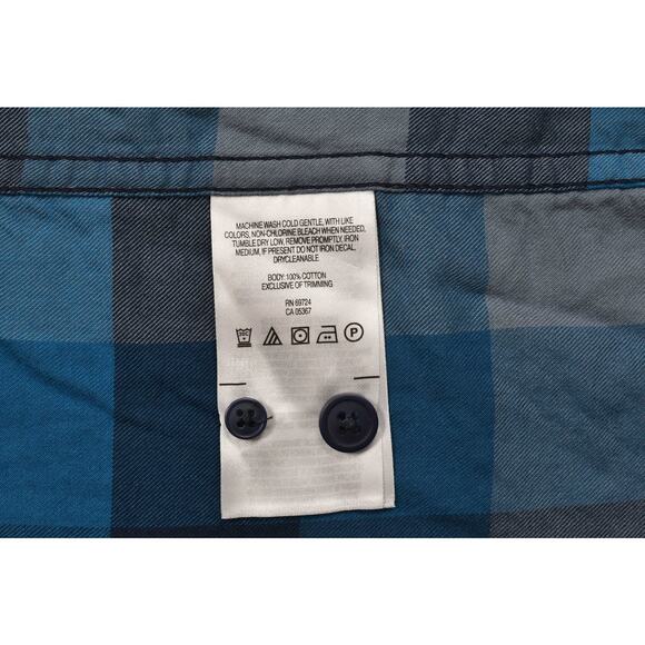 NEW Columbia Men's XXL/2TG Blue Plaid Button Down Whispering Bluffs Shirt - Picture 8 of 8